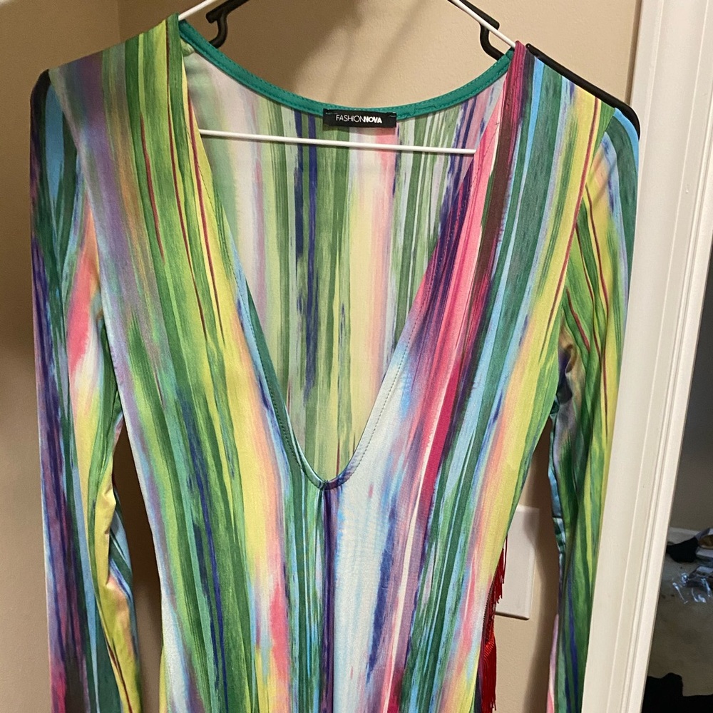 V cut gown